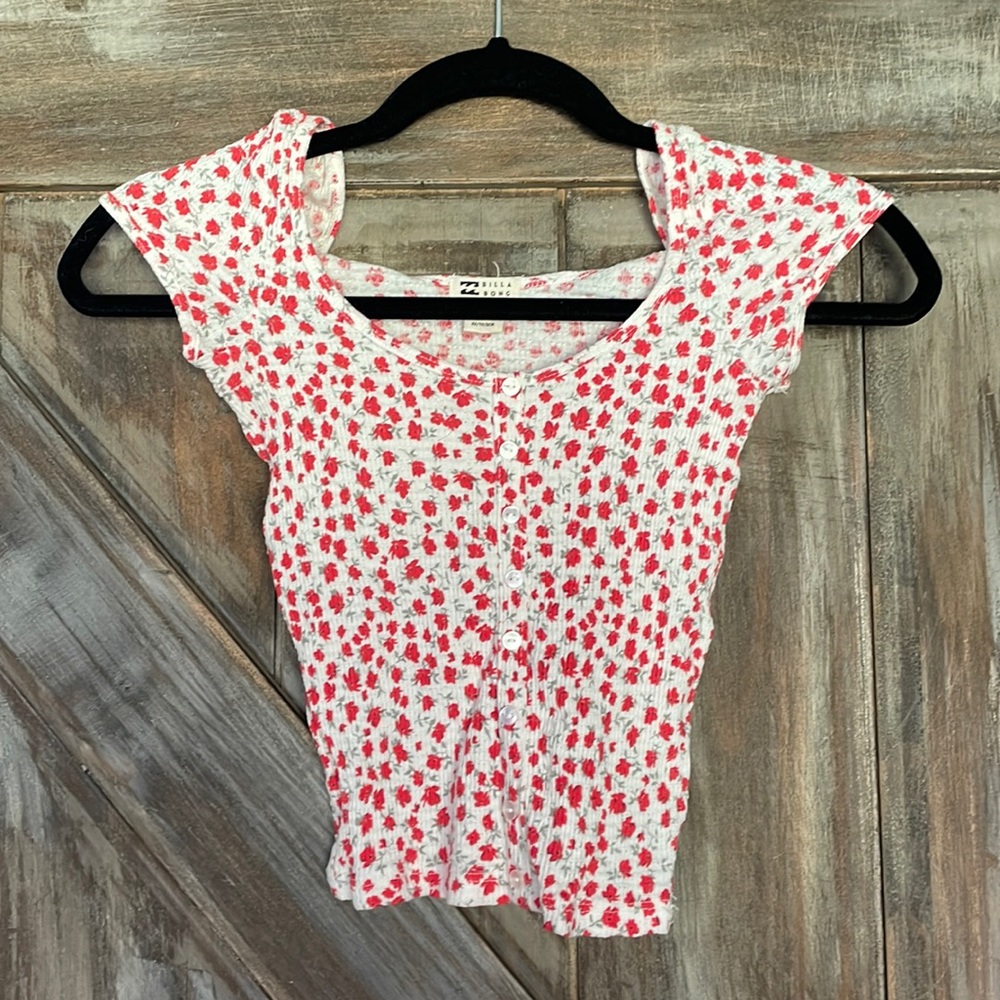 Billabong Stretchy Flower Crop Top